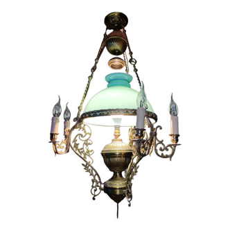 Chandelier Napoleon III bronze XIX