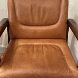 Set of 6 "1960s design" leather armchairs.