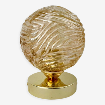 Applique globe vintage doré électrifiée à neuf