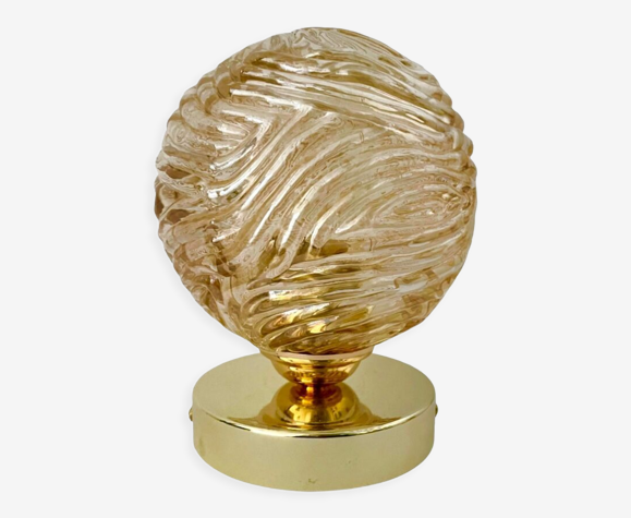 Applique globe vintage doré électrifiée à neuf