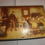 Old metal advertising box published by Alsa