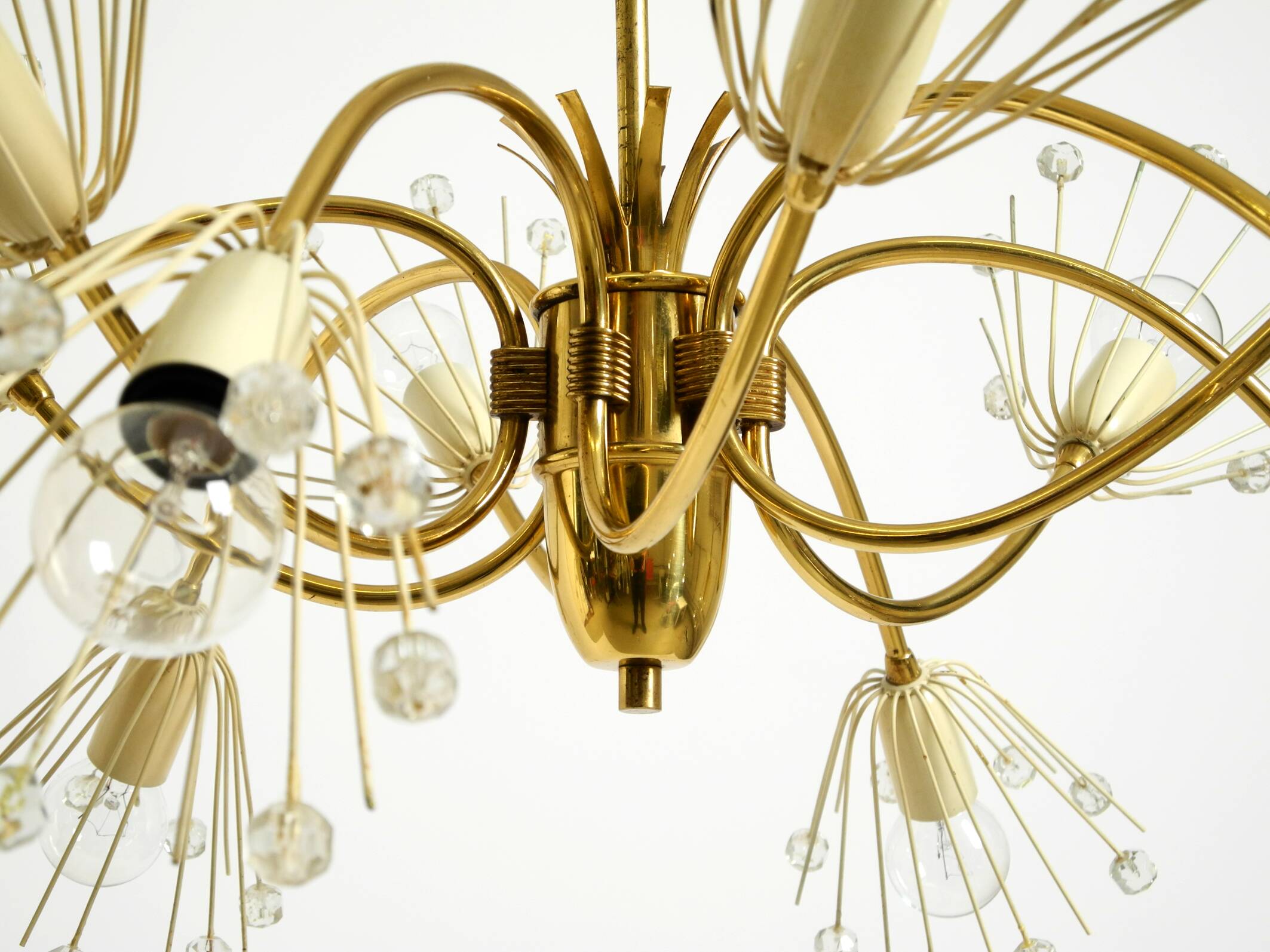 Beautiful brass chandelier by Emil Stejnar for Rupert Nikoll