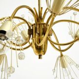 Beautiful brass chandelier by Emil Stejnar for Rupert Nikoll