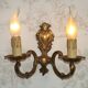 Vintage French Traditional Style Bronze Double Wall Light 5351