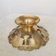 Vintage Brass Pedestal Bowl: Floral Motif, Red Blue Green Painted