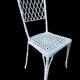 Paire de chaises en fonte d’aluminium décor bambou, Espagne 1960