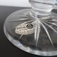 Ancien vase sur pied cristal taillé Bohème 32 cm