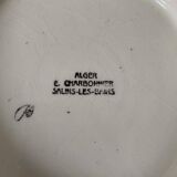 Pedestal presentation dish stamped E. Charbonnier Salins les Bains, Algiers model