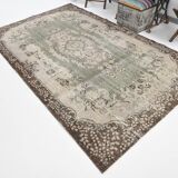 6x10 Rug For Bedroom Brown Beige Oriental Vintage Area Rug, 180x297Cm SK 1708