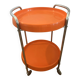 Bat chariot desserte vintage Space Age orange vintage