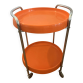 Bat chariot desserte vintage Space Age orange vintage