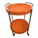 Bat chariot desserte vintage Space Age orange vintage
