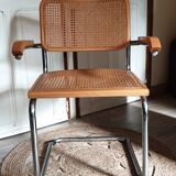 Chrome and cannage armchair Breuer