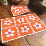Lot de six set de table , années 70