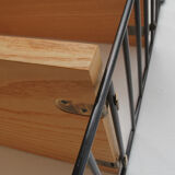 1960s wall unit in ash 7 shelves, Nisse Strinning