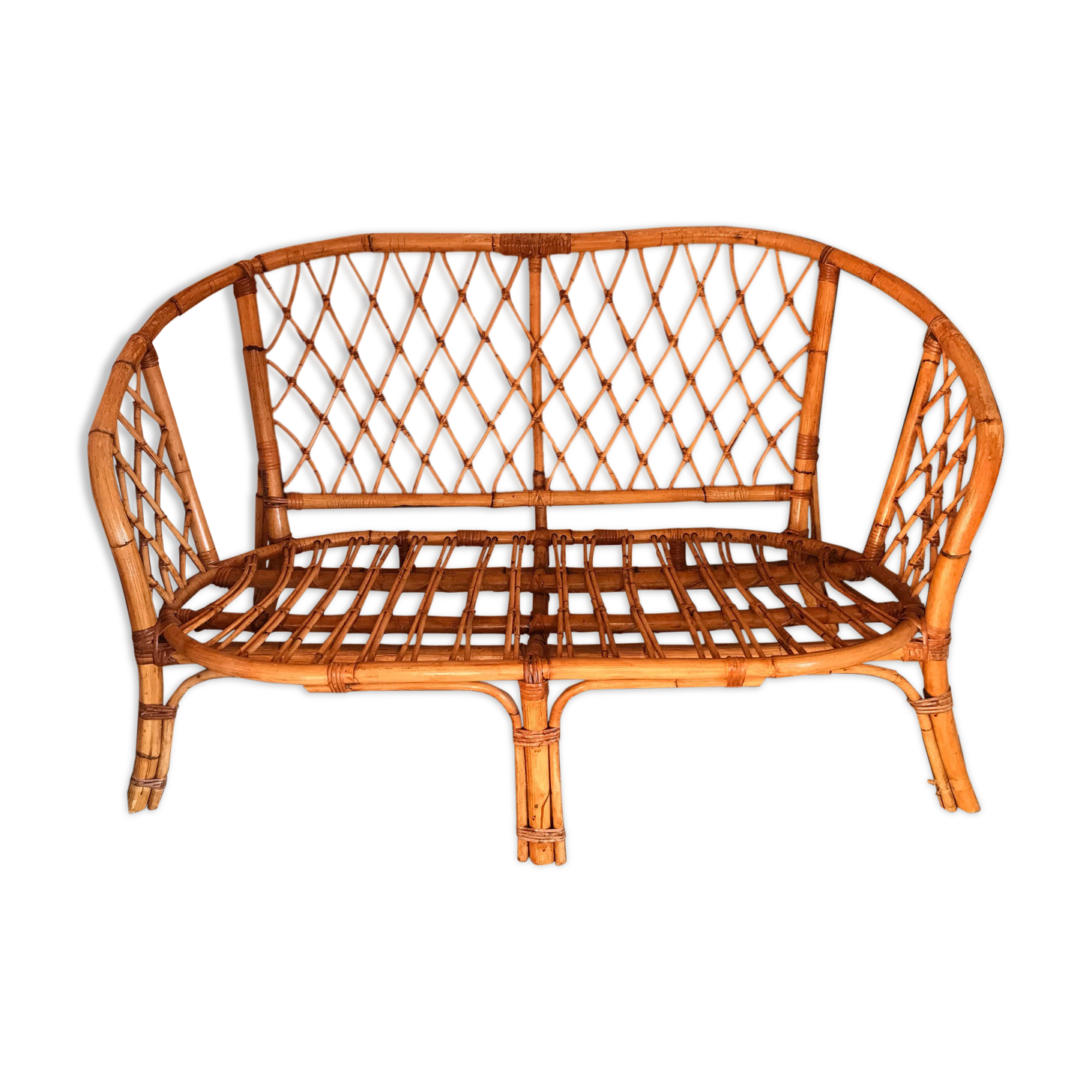 Rattan bench