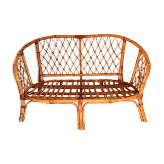 Rattan bench