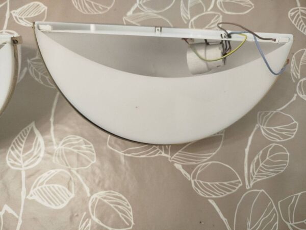 Paire d'appliques murale vintage Metalarte – demi-lune