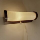 Art Deco Wood Glass Wall Light Bedside