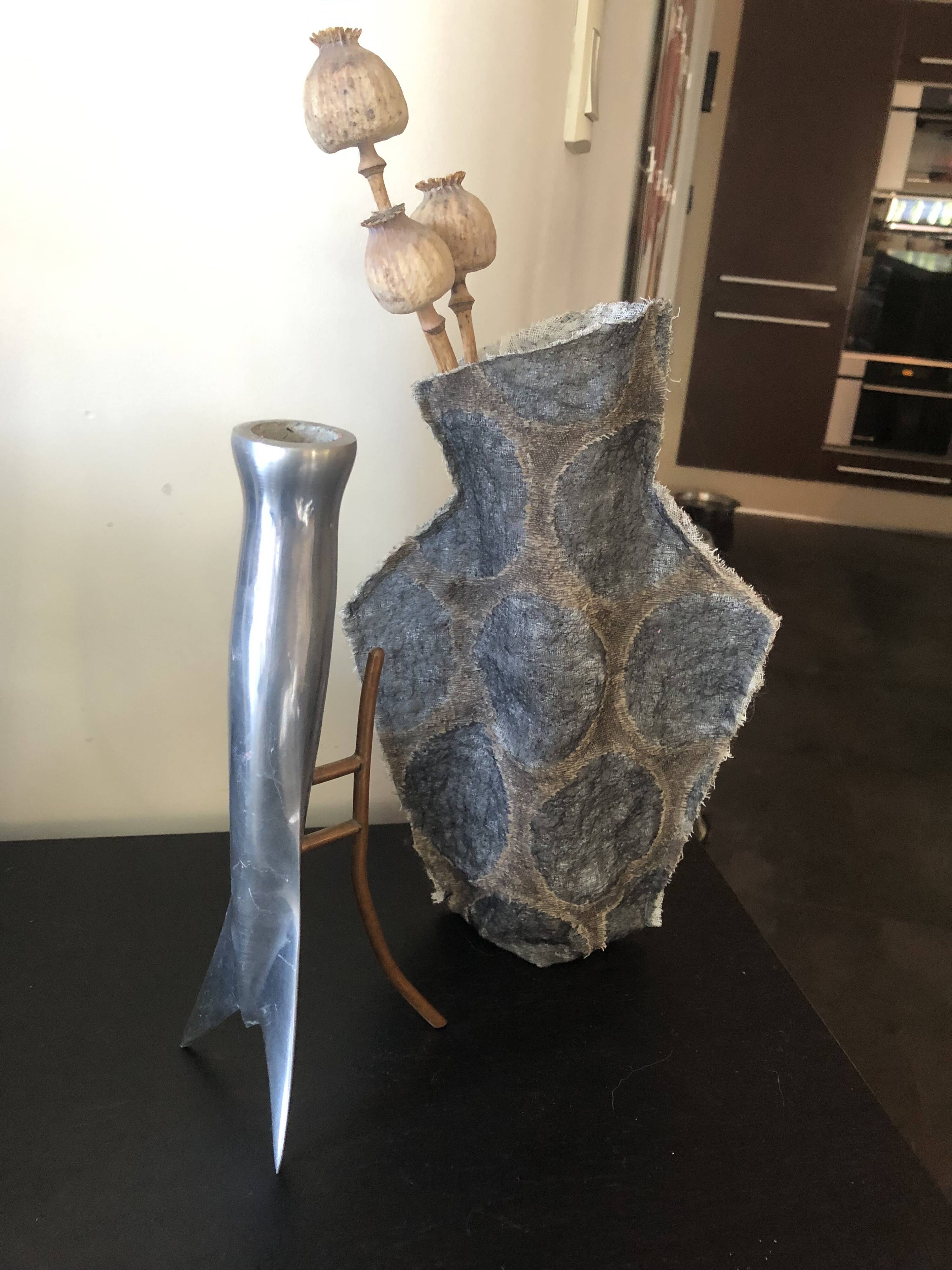 Aluminium cast iron candlestick