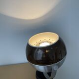 Vintage brown chrome ball lamp 70s eyeball Dijkstra