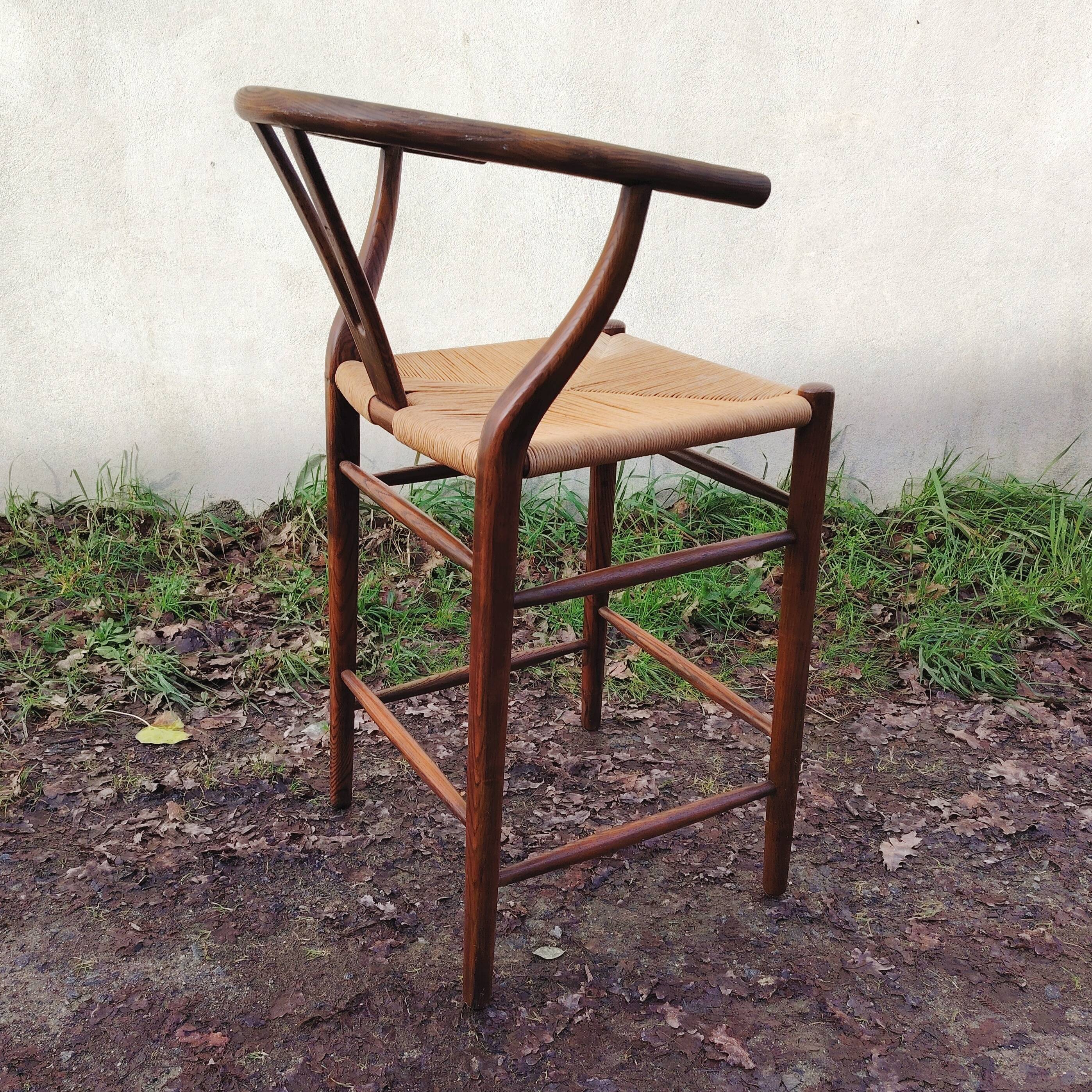 High chair armchair in vintage Scandinavian style