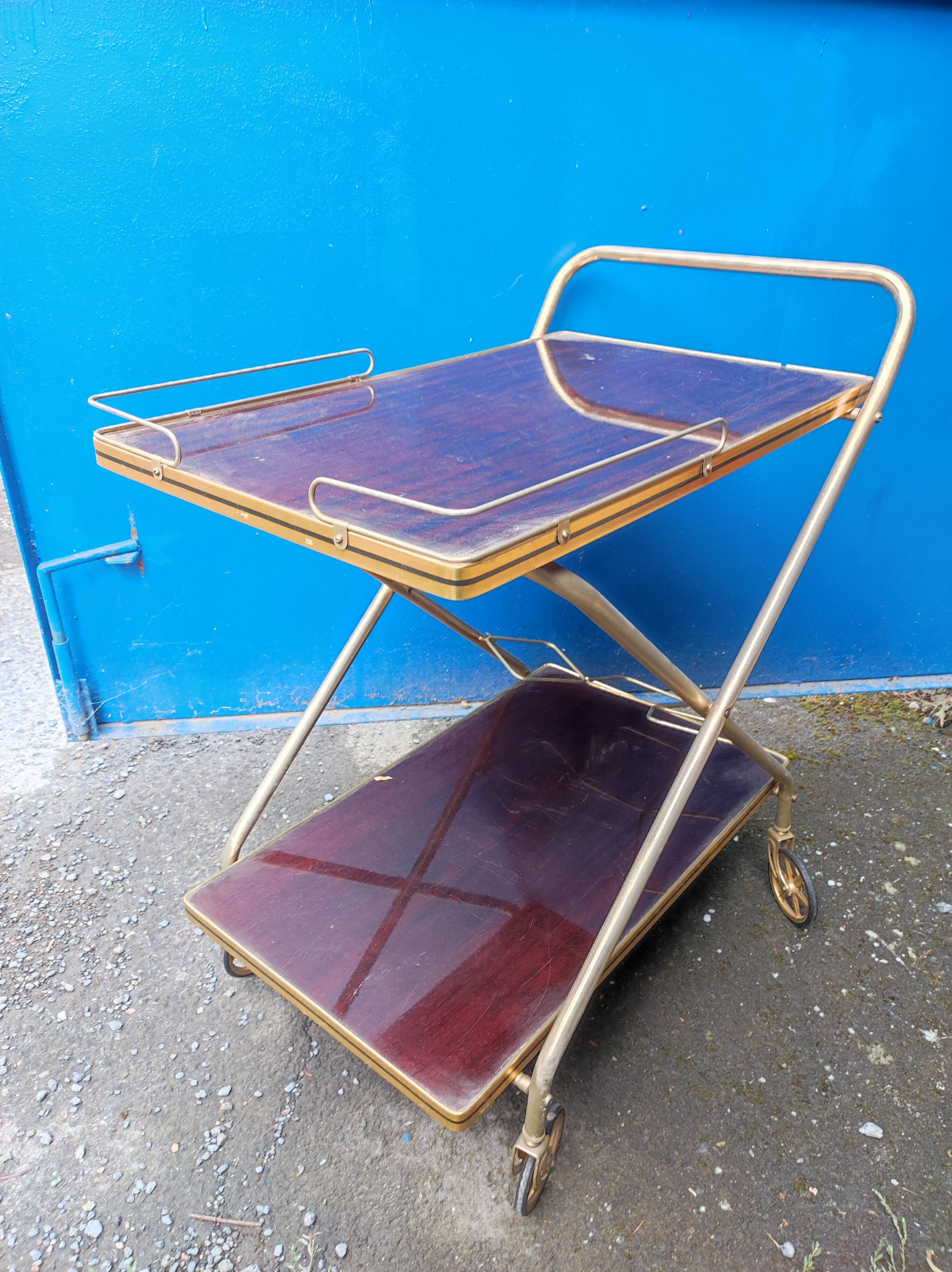 Dessert table with wheels vintage bar trolley 60 70