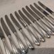 12 silver plated table knives, goldsmith SFAM, art deco style