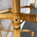 Rattan coat rack