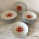 Service de table vintage Winterling, 20 pièces, décor pop années 70