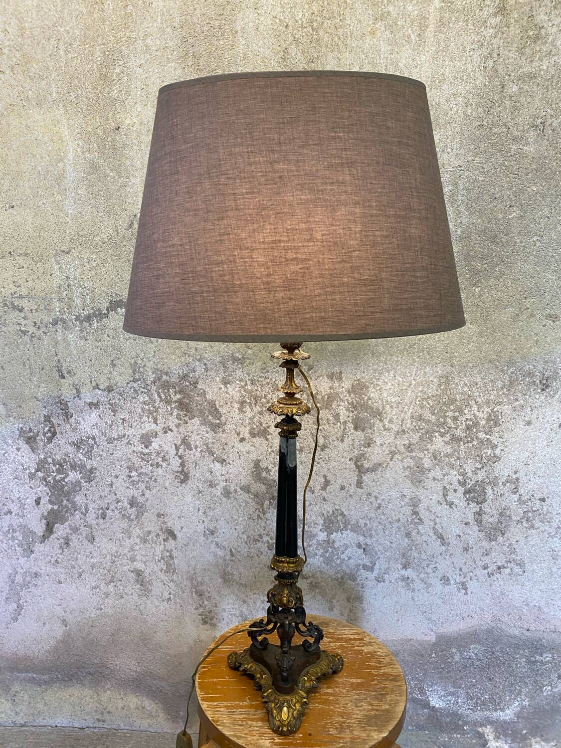 Candle holder lamp from the Napoleon III era.