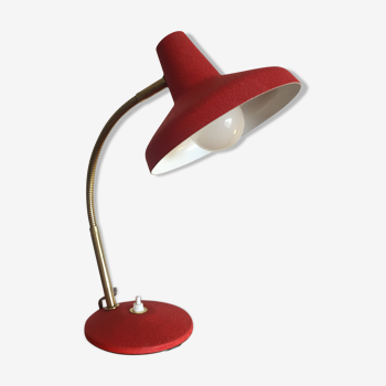 Lampe bureau rouge vintage, années 60