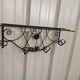 Coat rack in wrought iron art deco patère with decoration of black rose coat rack coat rack
