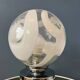 Mid-Century chrome desk lamp with glass shade
