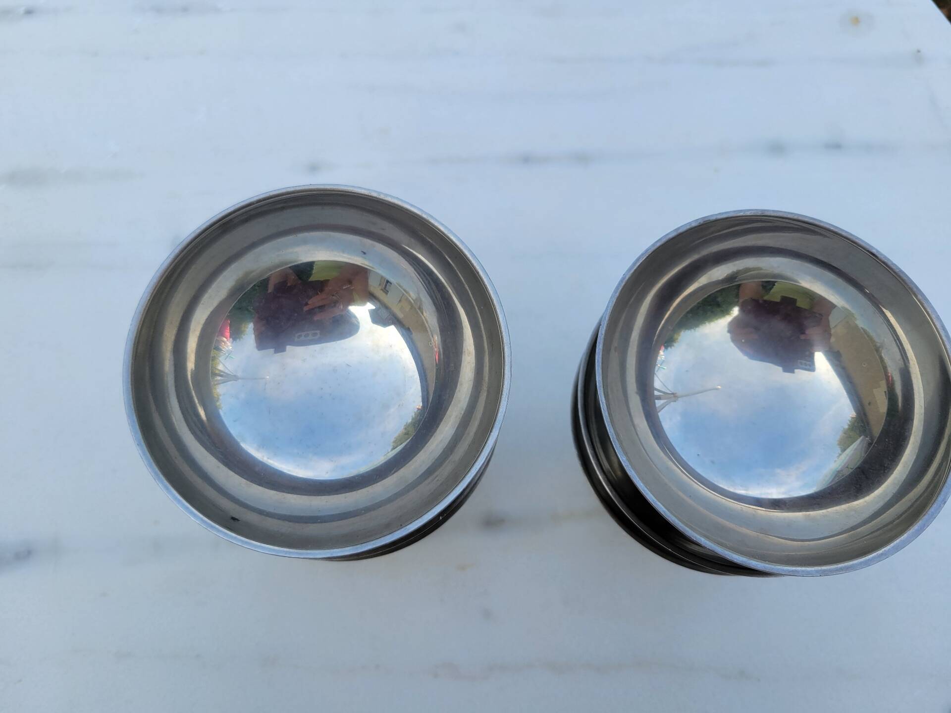 6 stainless steel ice cream bowls