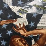 Collage "3 anges" signé Pedro de Sagan