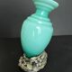 Art nouveau vase in opaline and tin