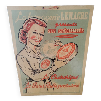 Lehagre cheese dairy advertising card