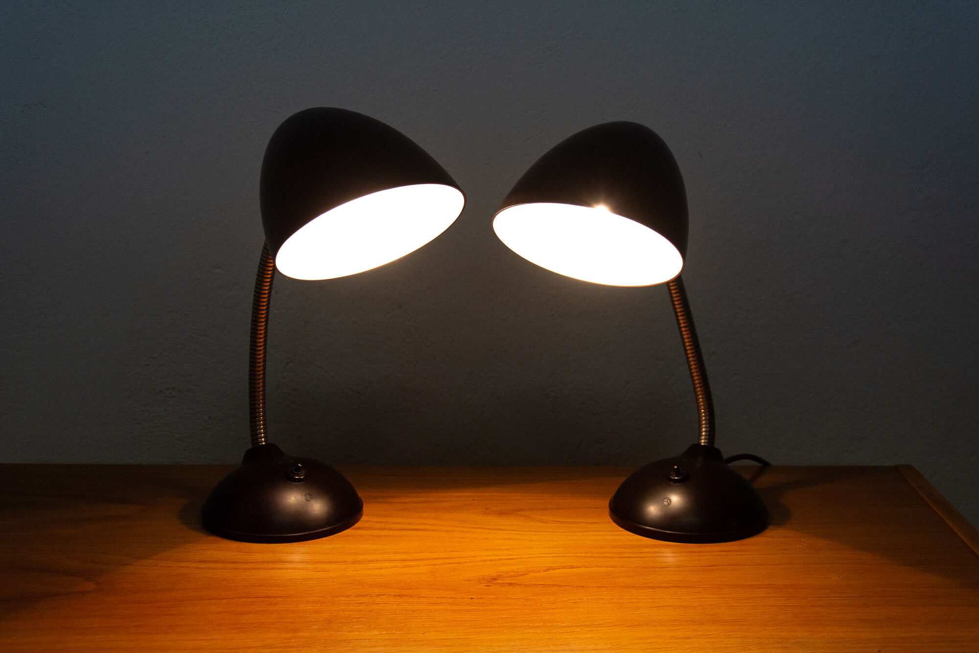 Pair of mid century table lamps by Eric Kirkman Cole for Elektrosvit, 1940