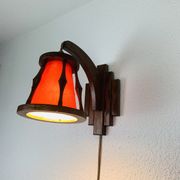 Applique lanterne art déco bois