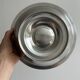 Shiny silver metal salad bowl