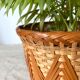 Vintage bamboo flowerpot