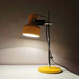 Vintage yellow metal desk lamp 70s
