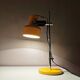 Vintage yellow metal desk lamp 70s