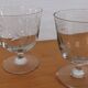 Ensemble vintage de 5 verres gravé sur pieds