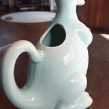 Hippopotamus pitcher in slip