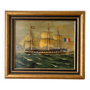 Marine, Frégate avec - toile