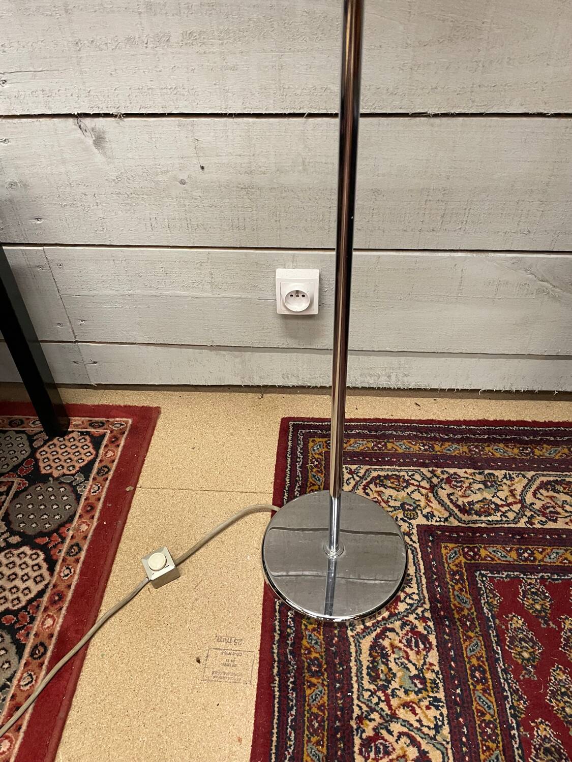 Lampadaire chromé 3 spot vintage design 70