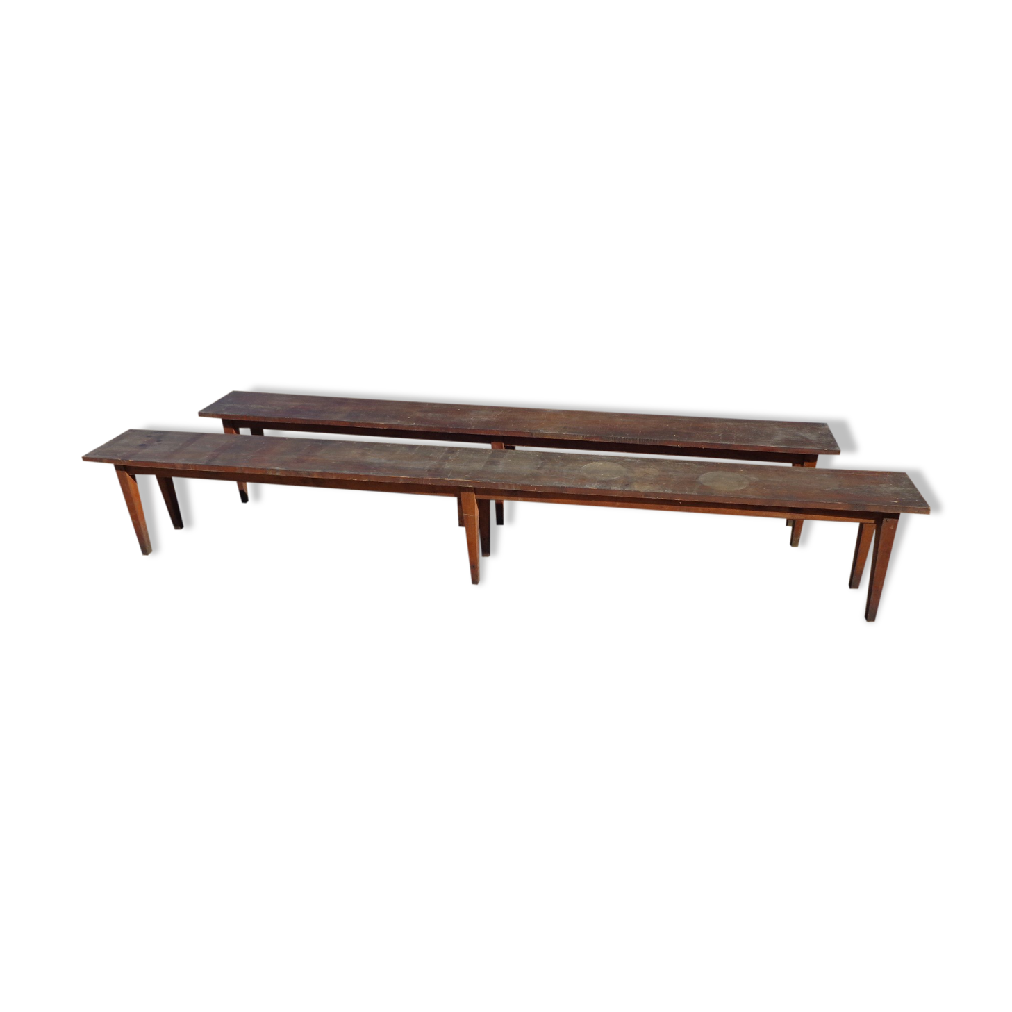 Set de 2 bancs de ferme
