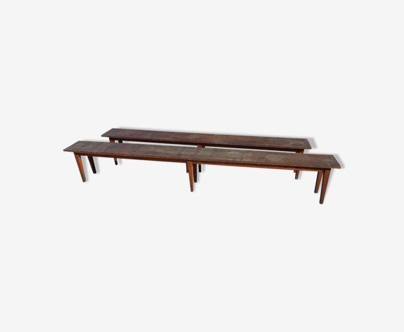 Set de 2 bancs de ferme